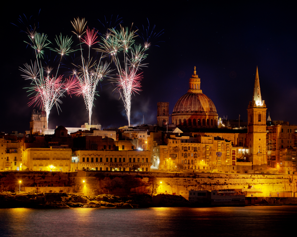 70,000 people ring in the new year in Valletta on NYE